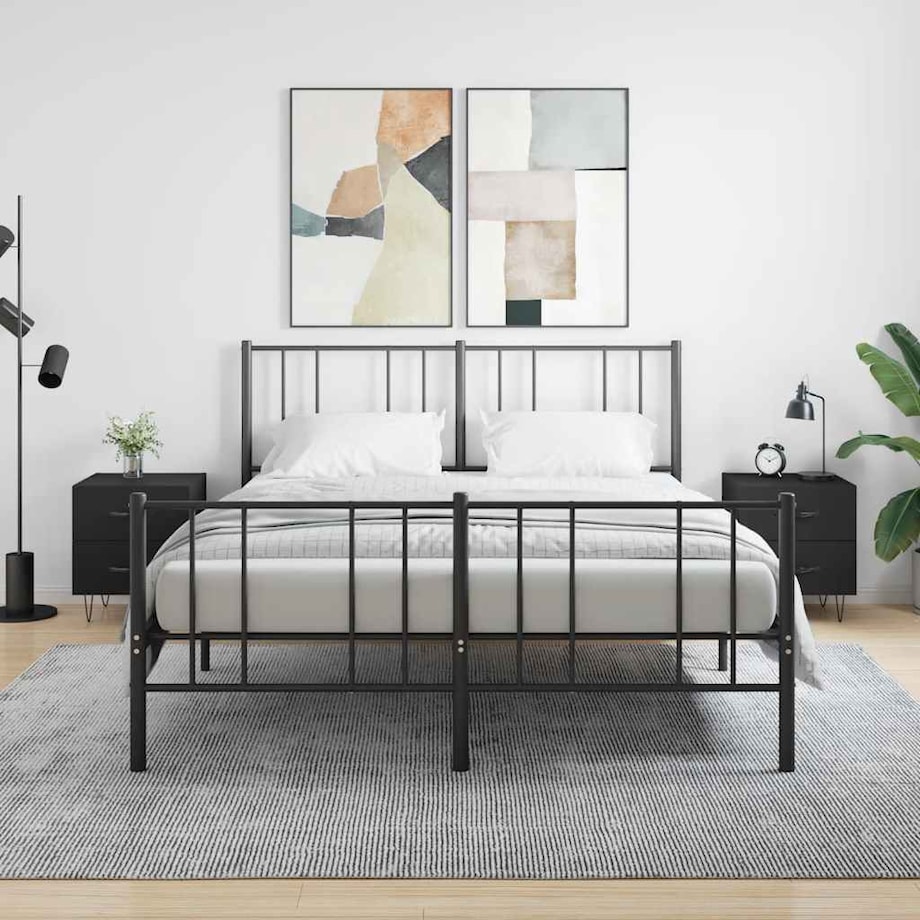 vidaXL Szafki nocne, 2 szt., czarne, 40x35x47,5 cm