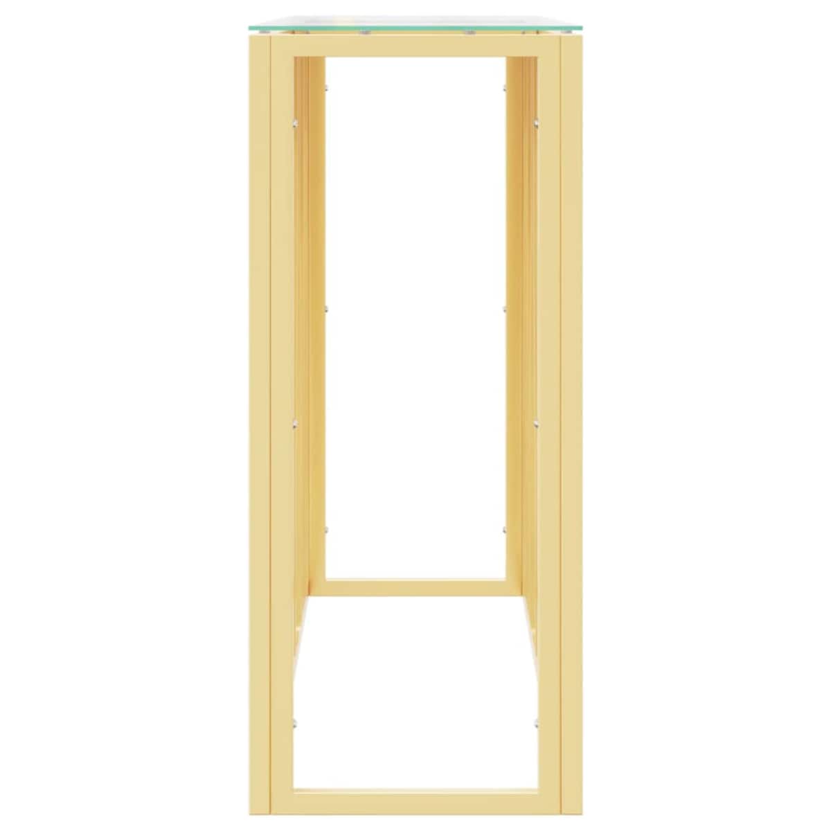 vidaXL Stolik konsolowy, 110x30x70 cm, stal nierdzewna i szkło