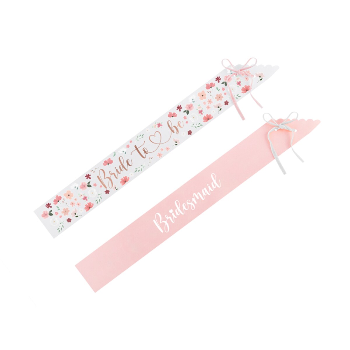 Szarfy Bride to be i Bridesmaid, mix, 76cm (1 op. / 6 szt.)