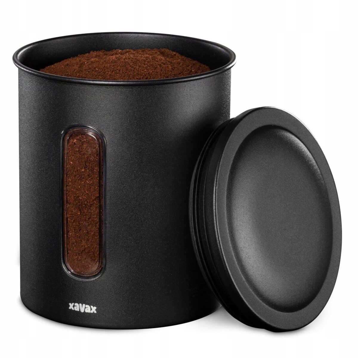 XAVAX Pojemnik do kawy 500g stal nierdzewna czarny mat BARISTA