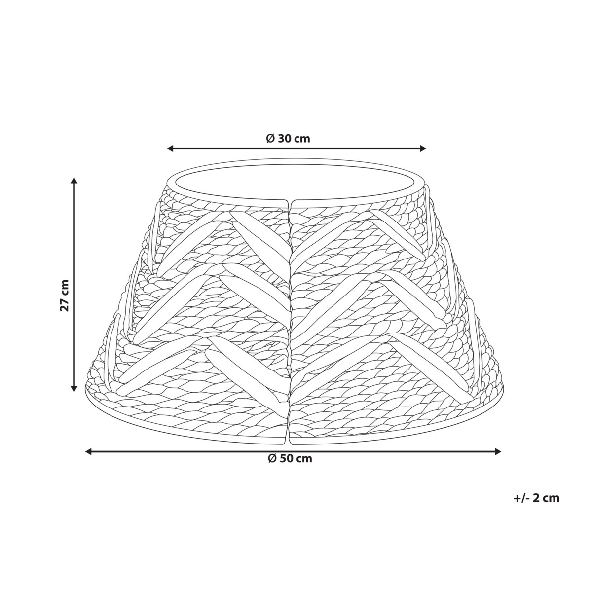 Osłonka pod choinkę Hiacynt wodny Naturalny SAPIN