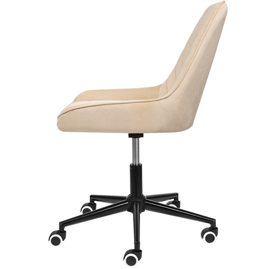 Fotel biurowy krzesło obrotowe regulowane beżowe do biurka