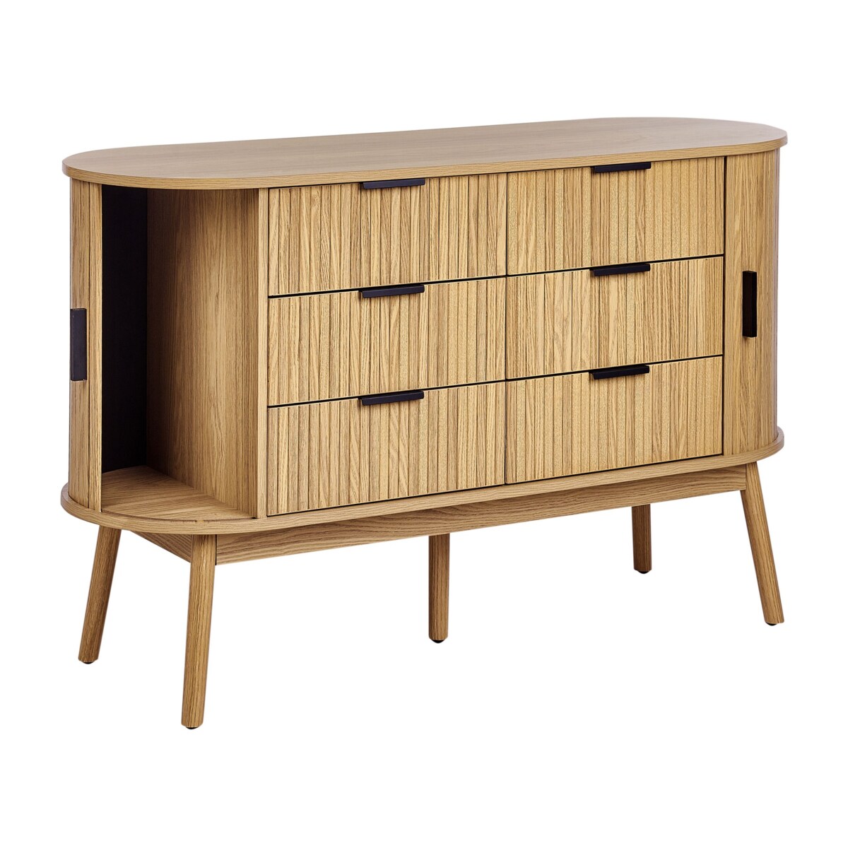 Komoda 6 szuflad jasne drewno SELAH