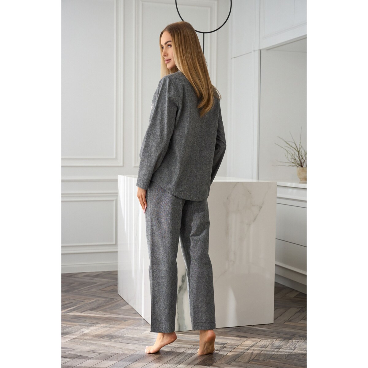 Piżama Coco 2531 Szara Szary, L