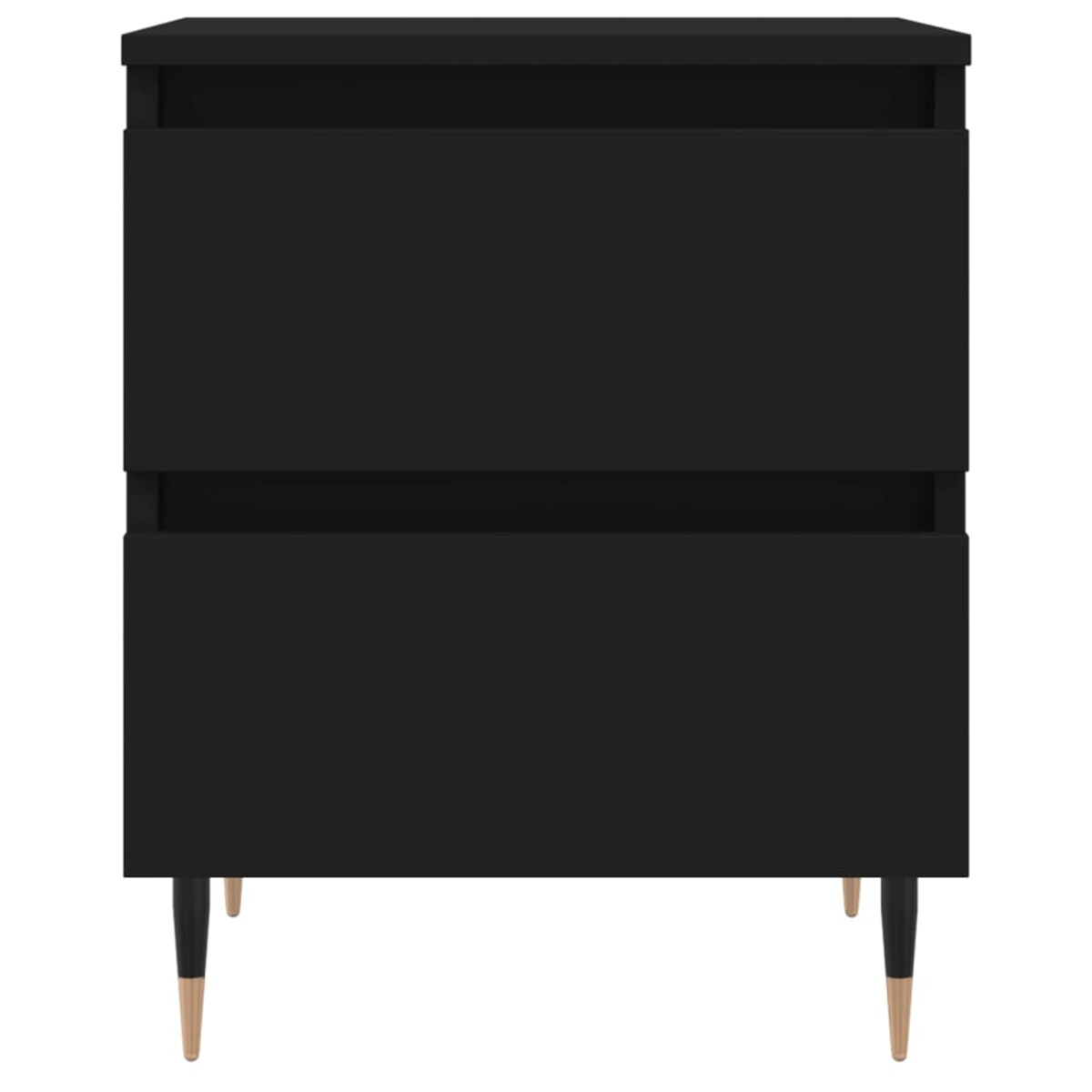 vidaXL Szafka nocna, czarny, 40x35x50 cm, materiał drewnopochodny