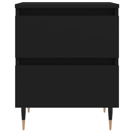 vidaXL Szafka nocna, czarny, 40x35x50 cm, materiał drewnopochodny