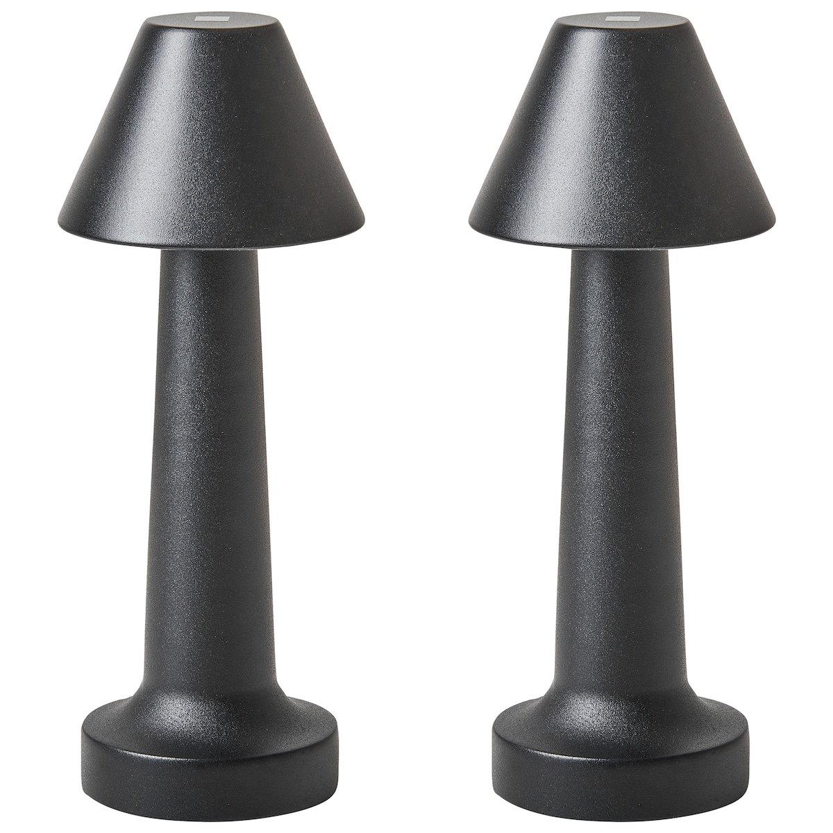 Zestaw 2 bezprzewodowych lamp stołowych LED JOANES Ze ściemniaczem Metal Czarny