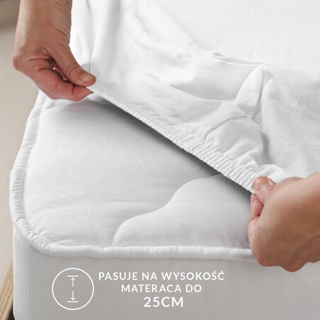 Prześcieradło ochronne wodoodporne z gumką 2w1, rozmiar 90x200 SG kolor popiel