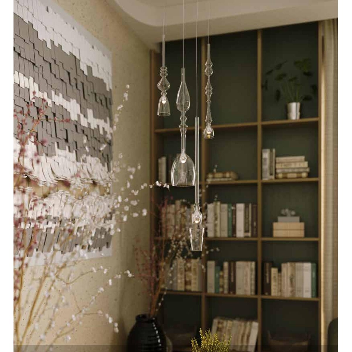 LAMPA wisząca MURANO C P0247 Maxlight szklana OPRAWA zwis LED 3W 3000K sopel przezroczysty
