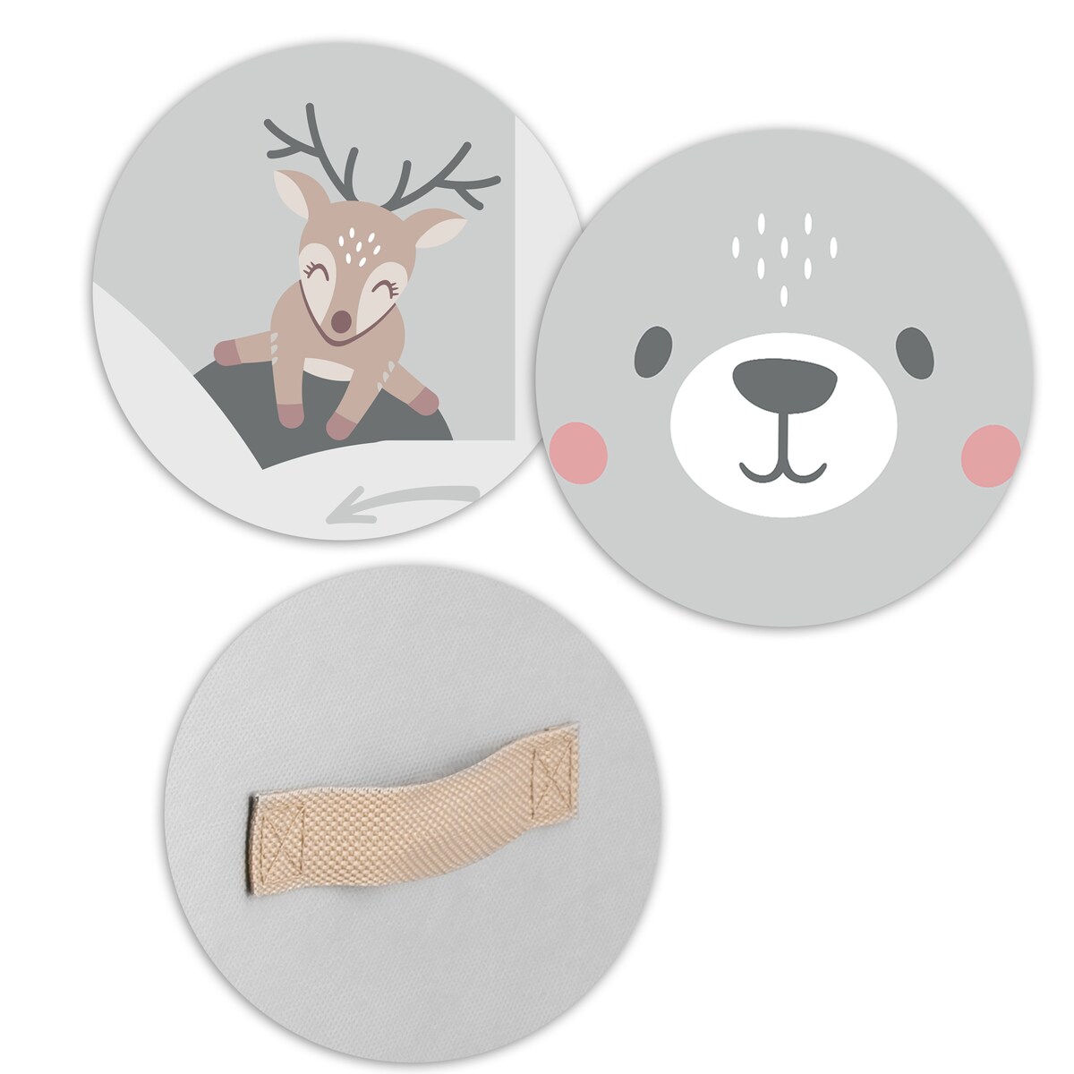 Pojemnik na zabawki i mata 2w1 96x104cm organizer Nukido szary