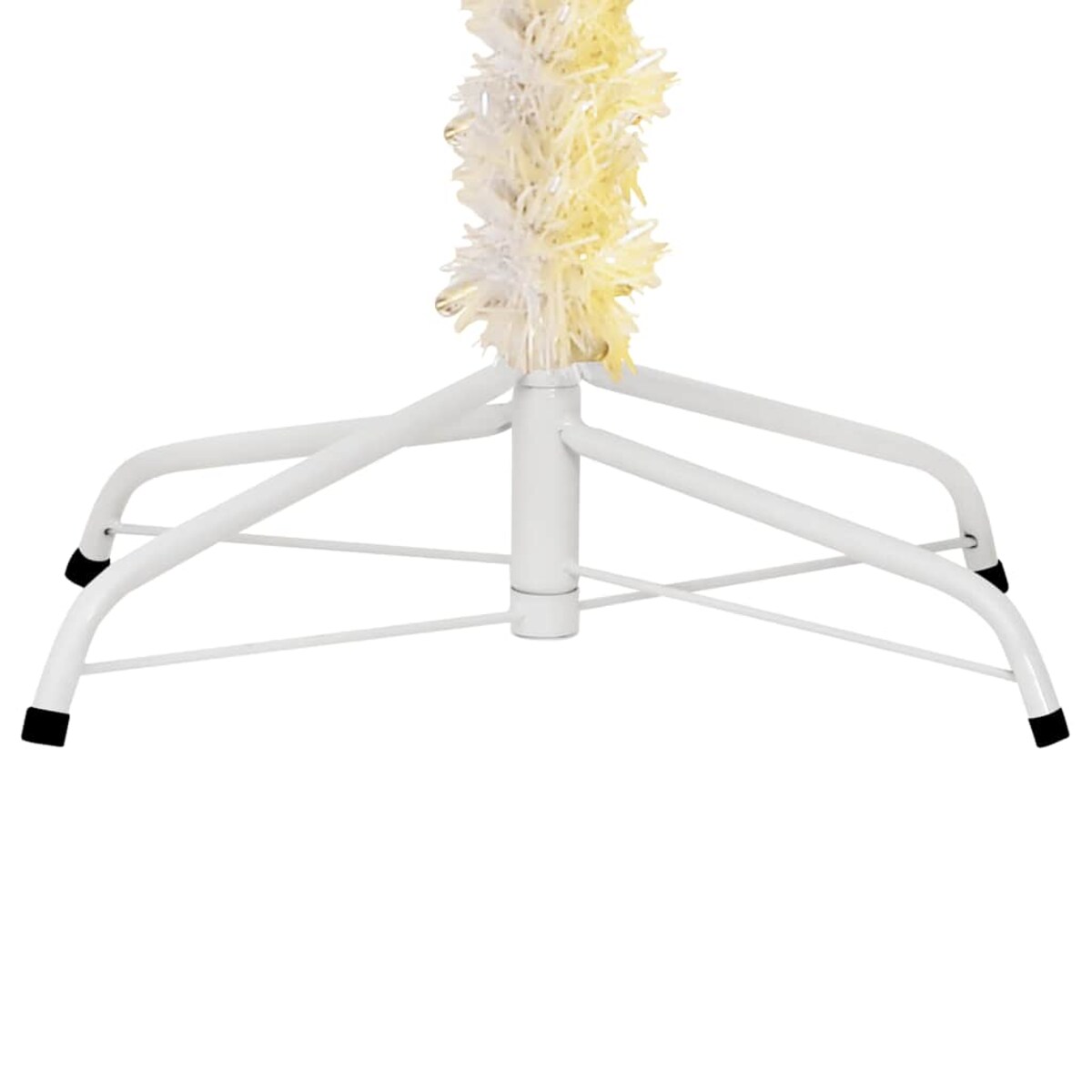 vidaXL Sztuczna choinka z opalizującymi końcówkami, biała, 180 cm, PVC