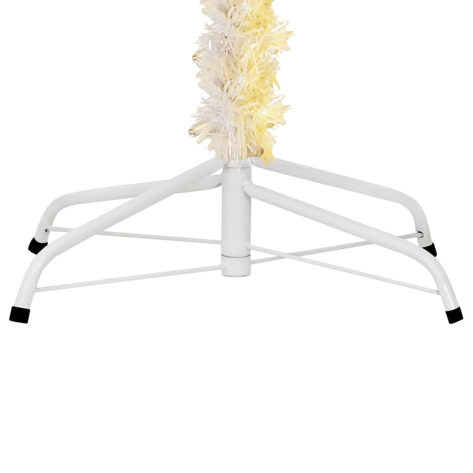 vidaXL Sztuczna choinka z opalizującymi końcówkami, biała, 180 cm, PVC