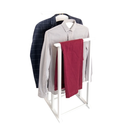 ARREDAMENTI MAXI Stojak na koszule i garnitur - 102 x 35 cm, Biały