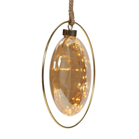 Szklana dekoracja świetlna LED z timerem, Ø 15 cm