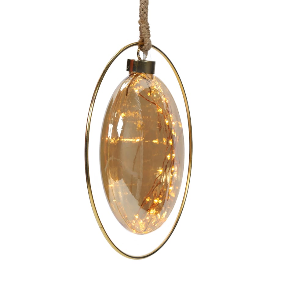 Szklana dekoracja świetlna LED z timerem, Ø 15 cm