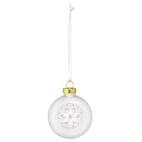 Zestaw 4 szklanych bombek Śnieżynki 5 cm