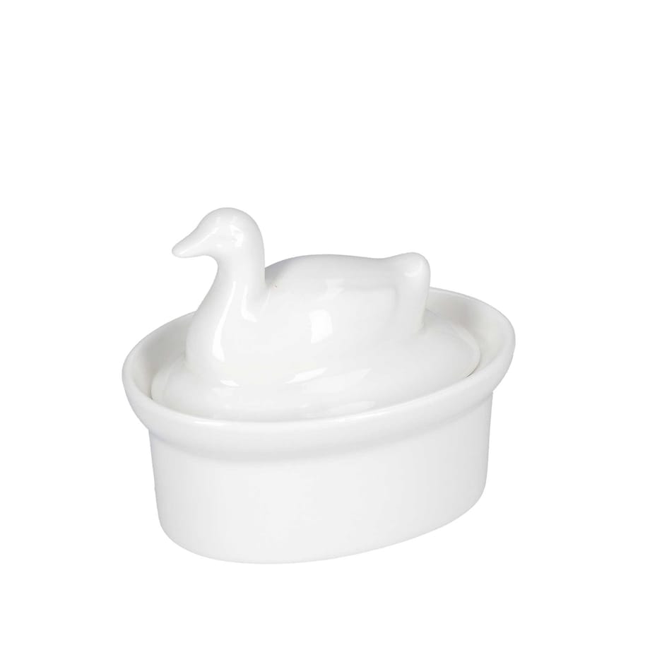 Naczynie do zapiekania Terrine kaczka - Biały, 10 x 7 cm
