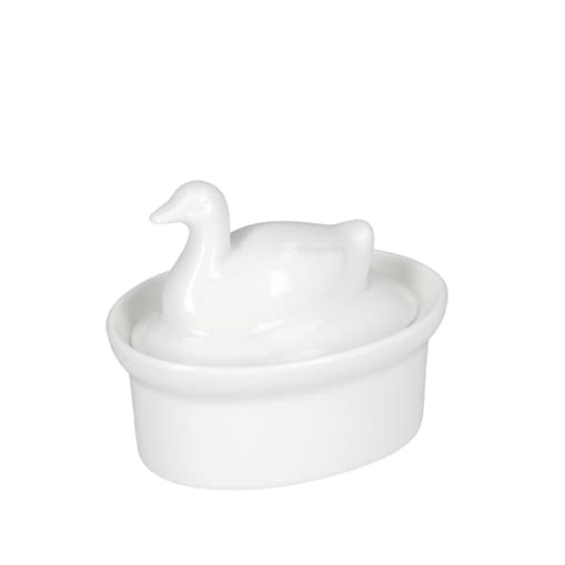 Naczynie do zapiekania Terrine kaczka - Biały, 10 x 7 cm