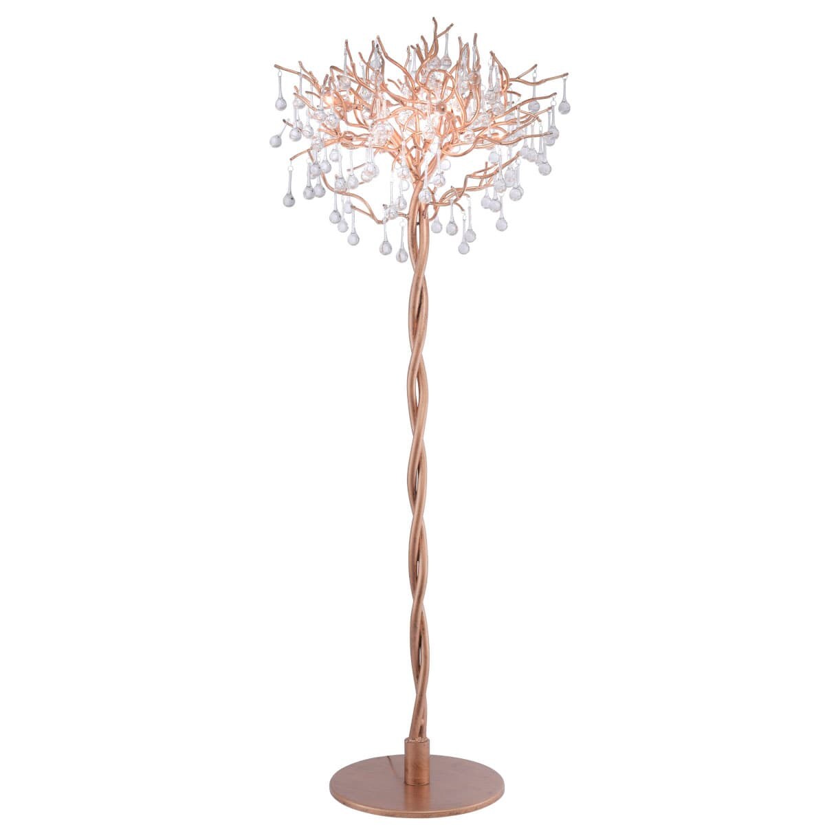 Podłogowa lampa stojąca Icicle 232-11 Zumaline drzewo z kryształkami mosiądz