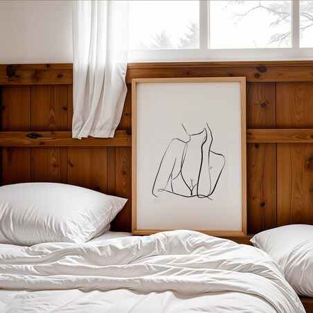 plakat line art mystery lady 6 50x70 cm