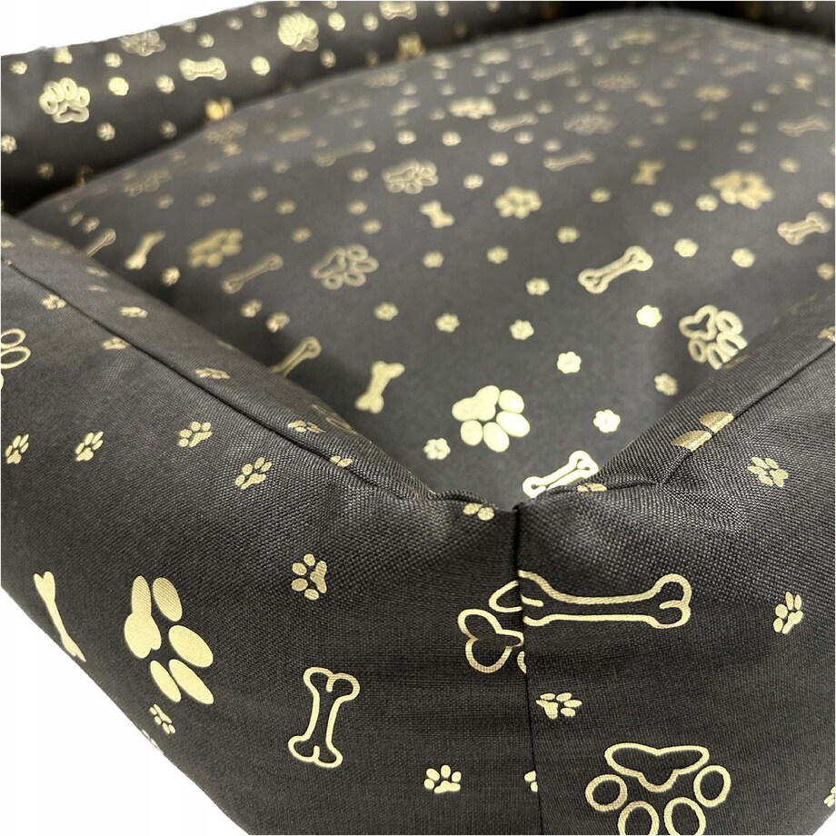 Legowisko Dla Psa Kanapa Posłanie 100X75 Cm Wodoodporne Poduszki Pikowane Kość Złota