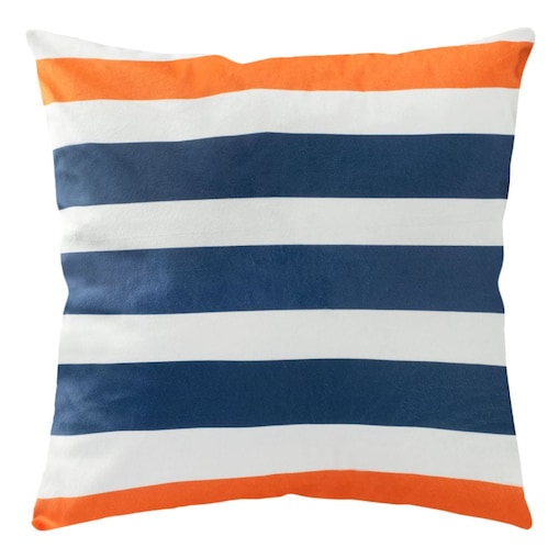 Poszewka dekoracyjna 43x43 biała, pasy poziome