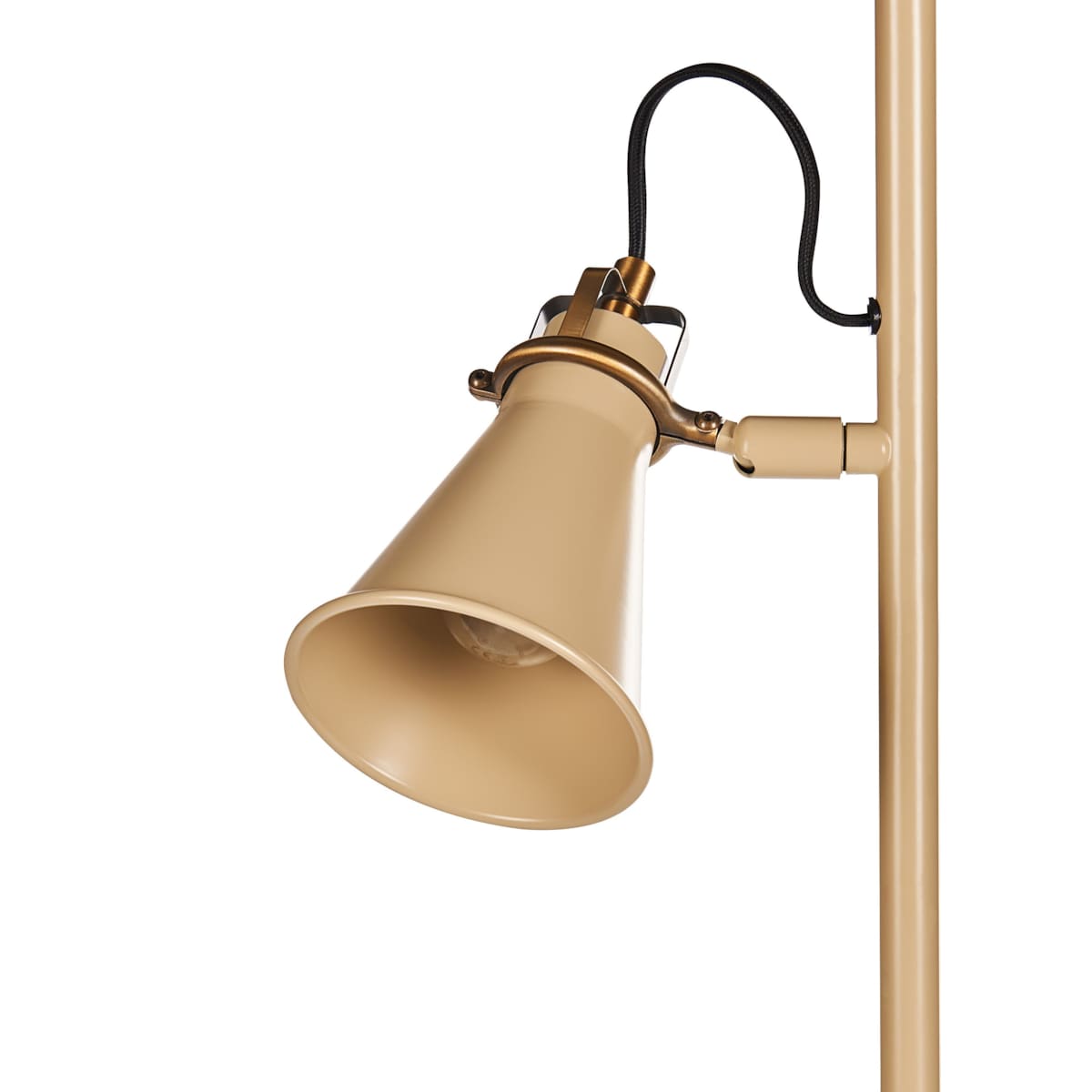 Lampa podłogowa regulowana metalowa beżowa MOYOLA