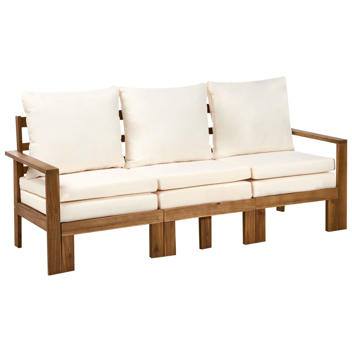 Ławka ogrodowa z poduchą ISOLELLO 190 cm Regulowana Certyfikowane drewno akacjowe Brązowy