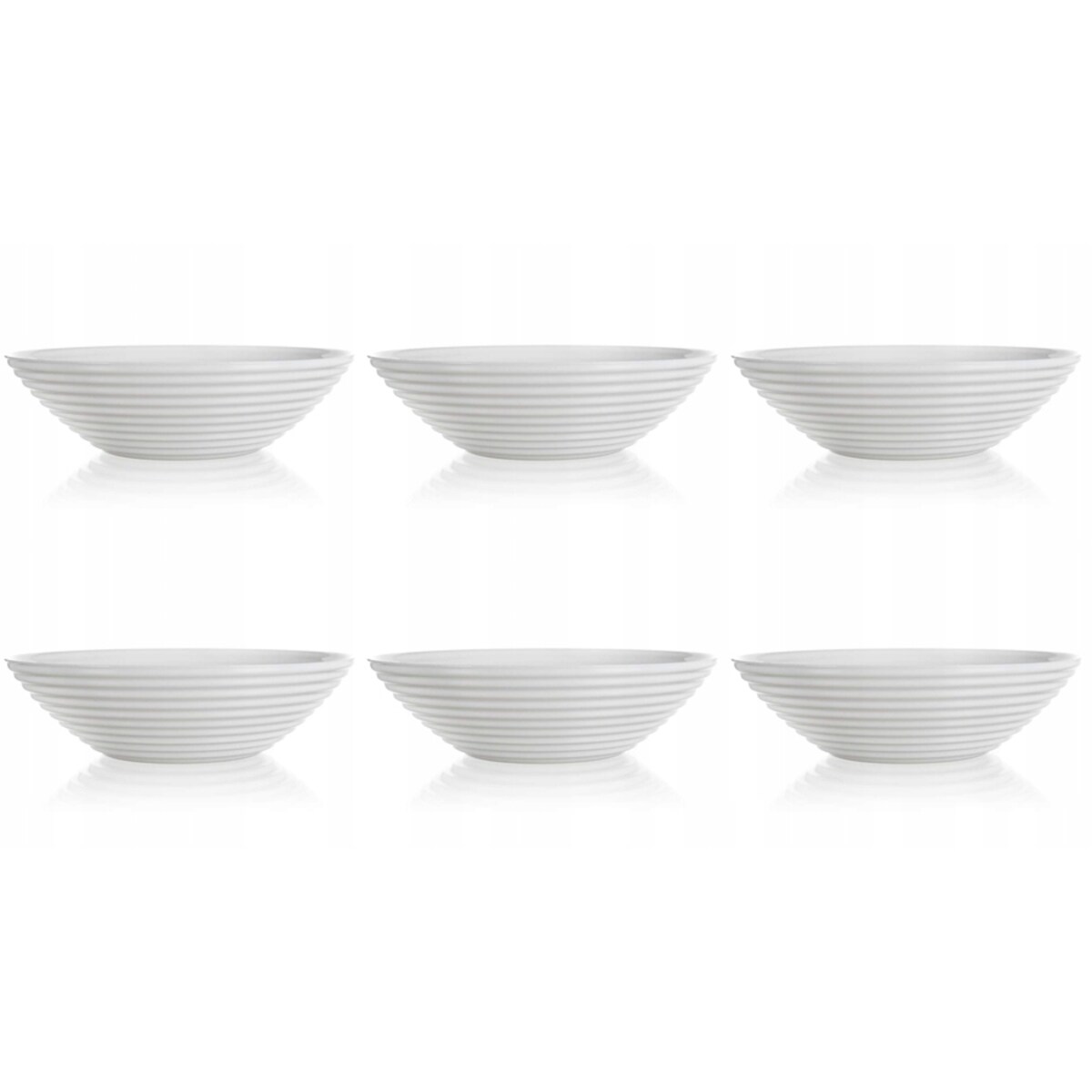 6 x 20 cm TALERZ GŁĘBOKI HARENA luminarc BIAŁE TALERZE NA ZUPĘ JEDZENIE