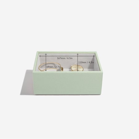 Szkatułka na biżuterię Stackers open mini zieleń szałwiowa