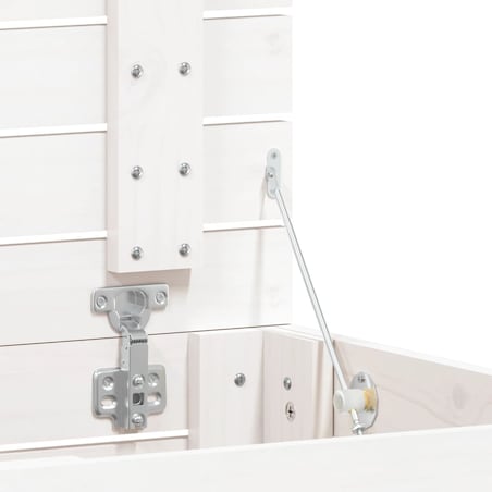 vidaXL Kosz na pranie, biały, 44x44x66 cm, lite drewno sosnowe