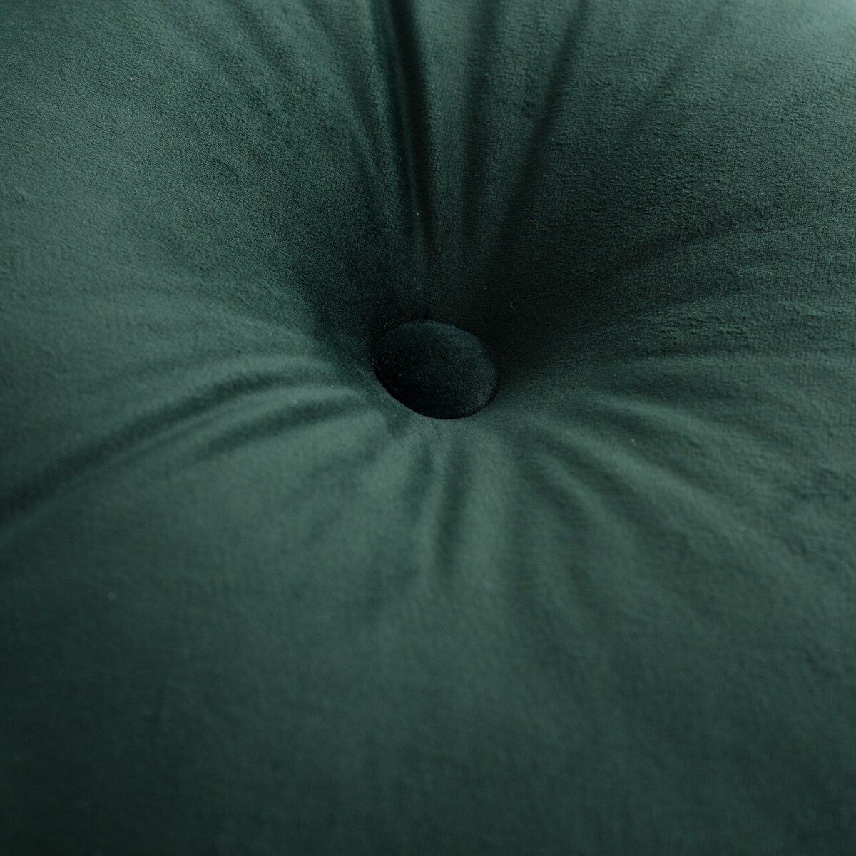 Poduszka okrągła z guzikiem, ciemny zielony, ⌀37 cm, Velvet