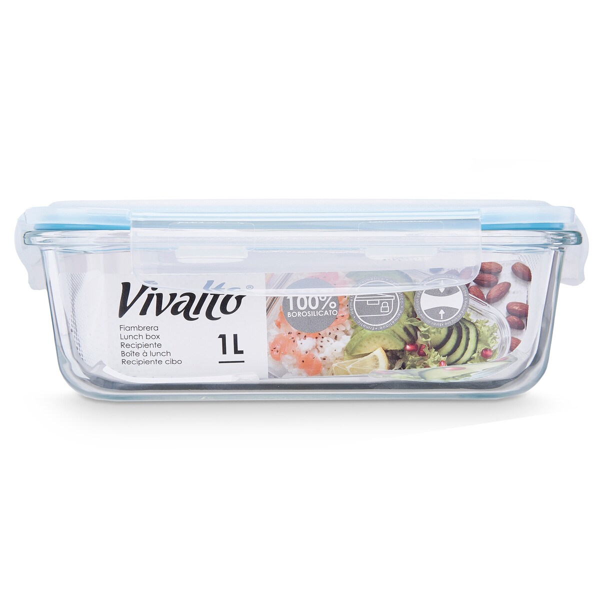 Szklany pojemnik na żywność hermetyczny LUNCH BOX, 1 l