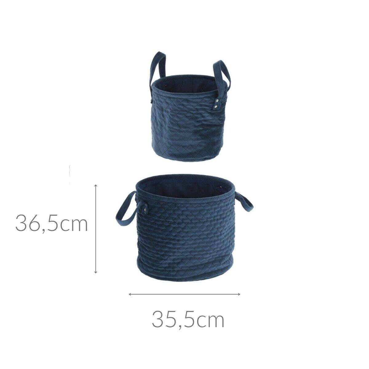 Kosze do przechowywania z aksamitu, 2 sztuki