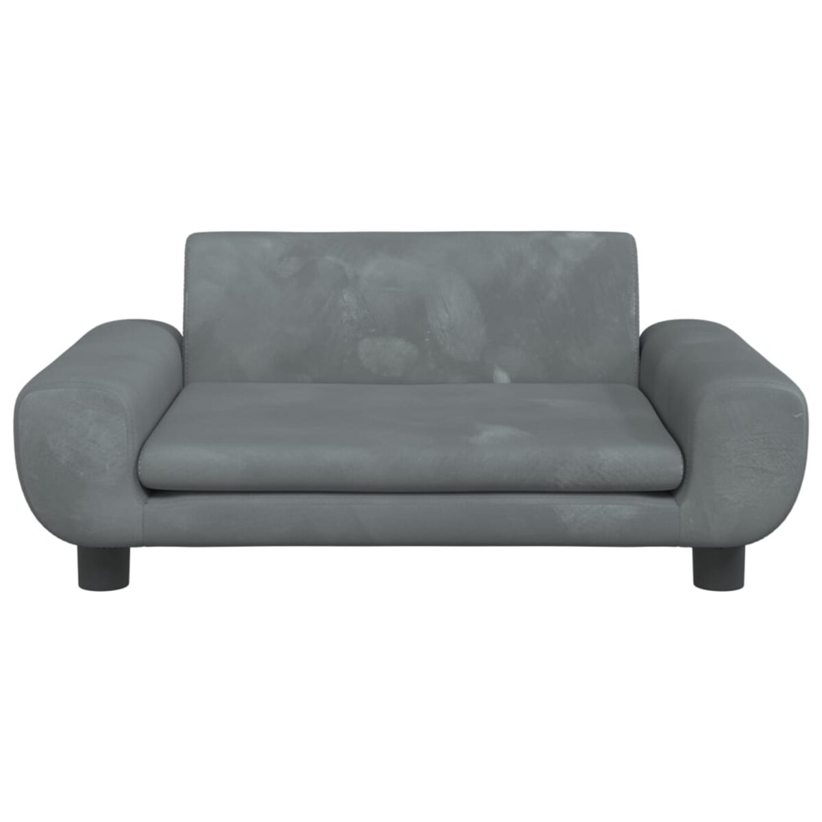vidaXL Sofa dla dzieci, ciemnoszara, 70x45x33 cm, aksamit