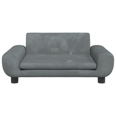 vidaXL Sofa dla dzieci, ciemnoszara, 70x45x33 cm, aksamit