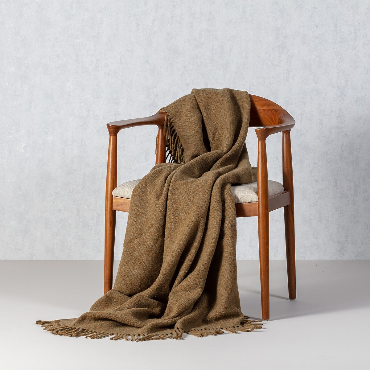 Pled Zelandia 140x200cm melange brown grey, 140 x 200 cm