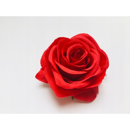 Róża CZERWONA sztuczna wyrobowa do wiązanek stroik główka pąk kwiaty 6szt