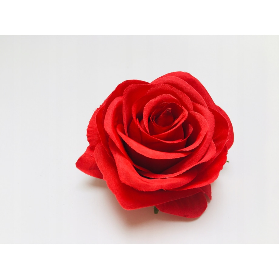 Róża CZERWONA sztuczna wyrobowa do wiązanek stroik główka pąk kwiaty 6szt