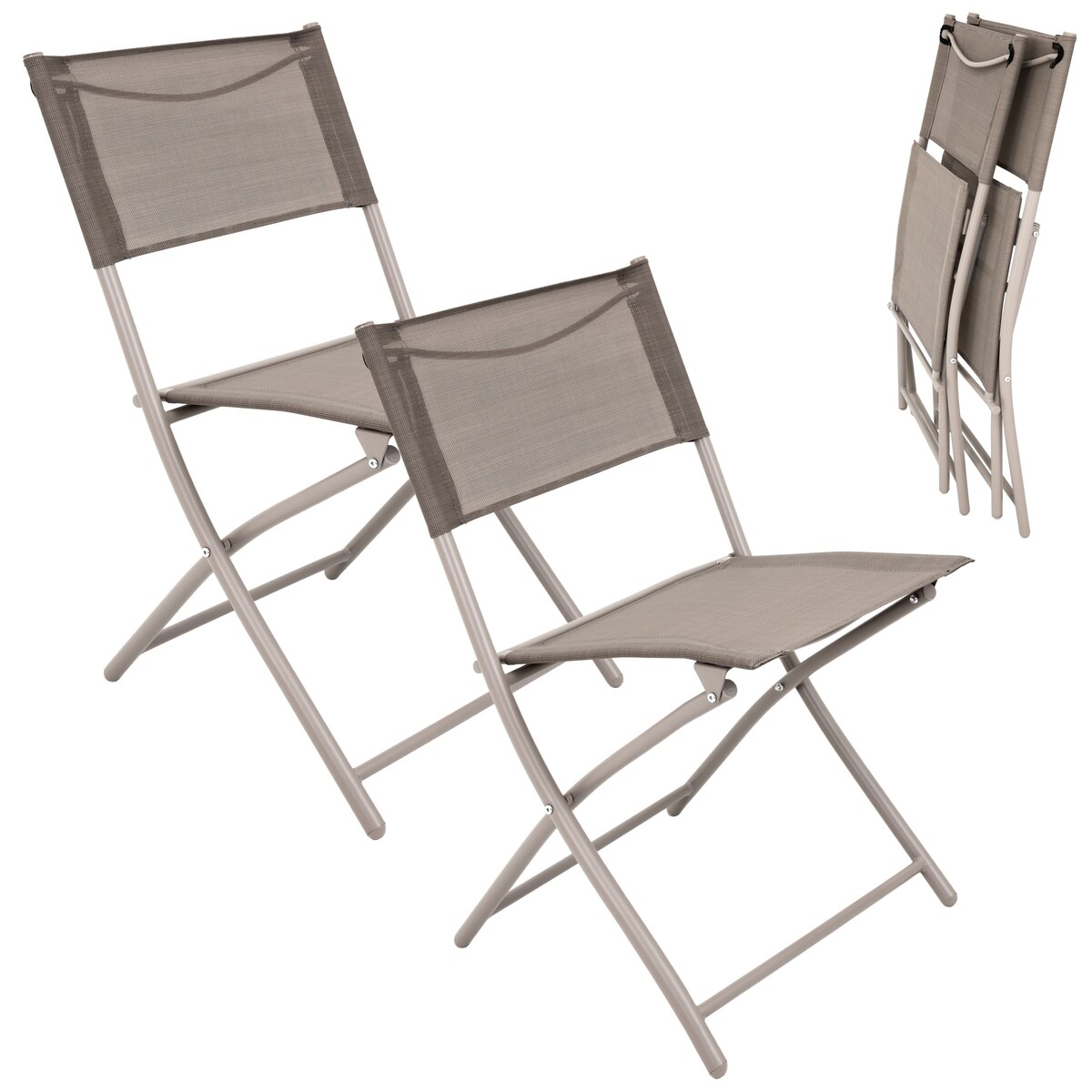 2X Krzesło Zestaw Ogrodowe Na Taras Do Ogrodu Składane Balkonowe Na Balkon