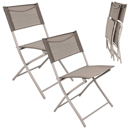 2X Krzesło Zestaw Ogrodowe Na Taras Do Ogrodu Składane Balkonowe Na Balkon
