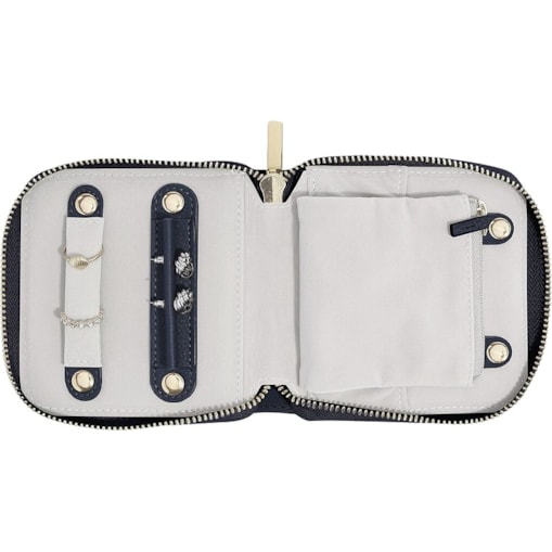 Pudełko podróżne na biżuterię z miejscem na pierścionki Stackers małe granatowe