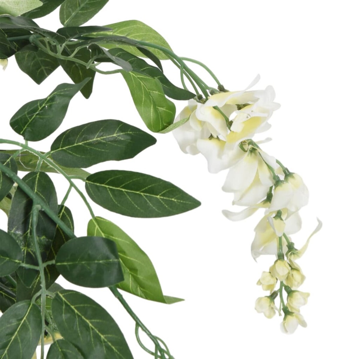 vidaXL Sztuczna wisteria, 840 liści, 120 cm, zielono-biała