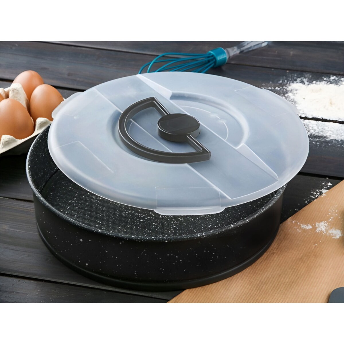 Tortownica Forma do pieczenia nieprzywierająca 24x7.5cm z pokrywką BRUNBESTE BB-7709