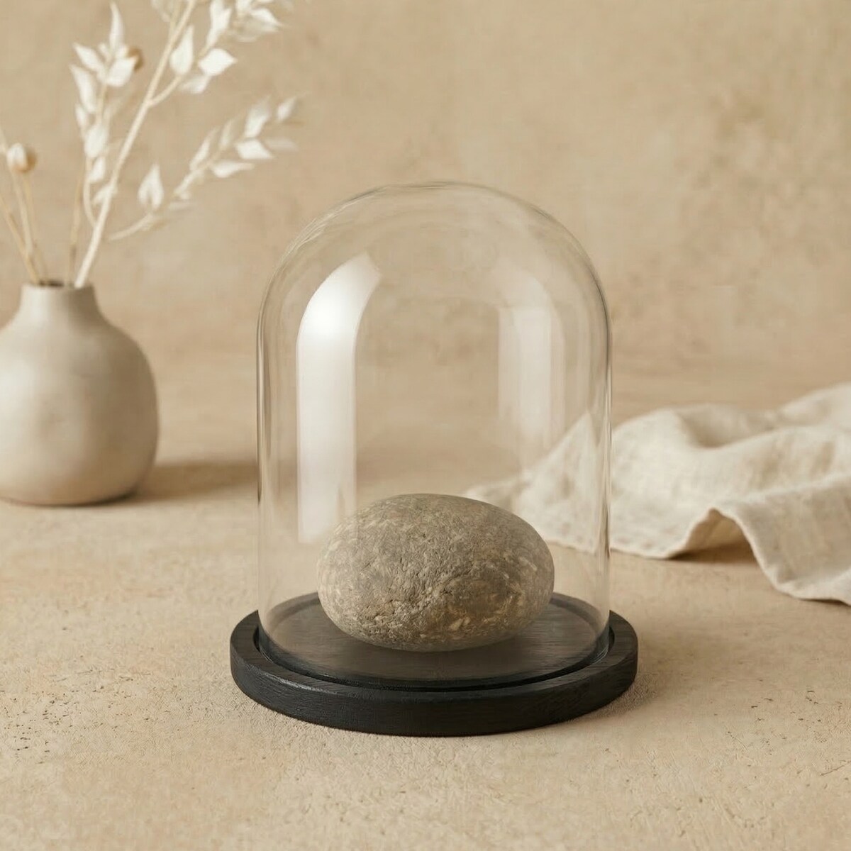 Kopuła dekoracyjna ze szklanym kloszem AURA, 30 cm