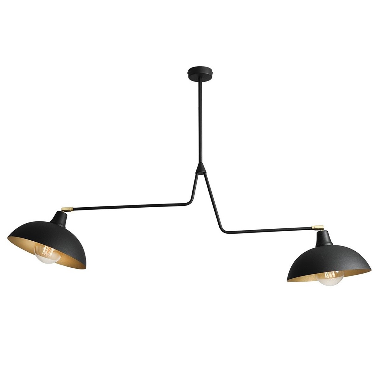 Loftowa lampa sufitowa 1036H1 Aldex industrialne kopuły na wysięgnikach czarne