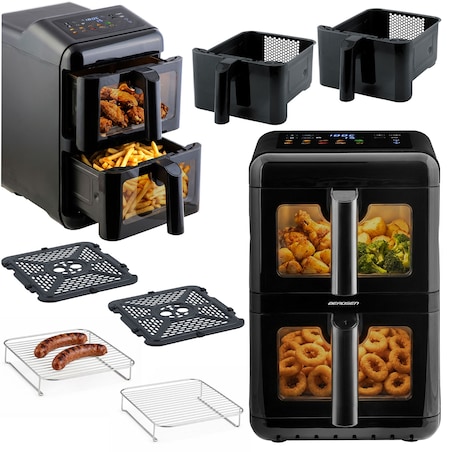 Frytkownica beztłuszczowa Berdsen BD-663 dwukomorowa 11,6L pionowa Air Fryer 3000W