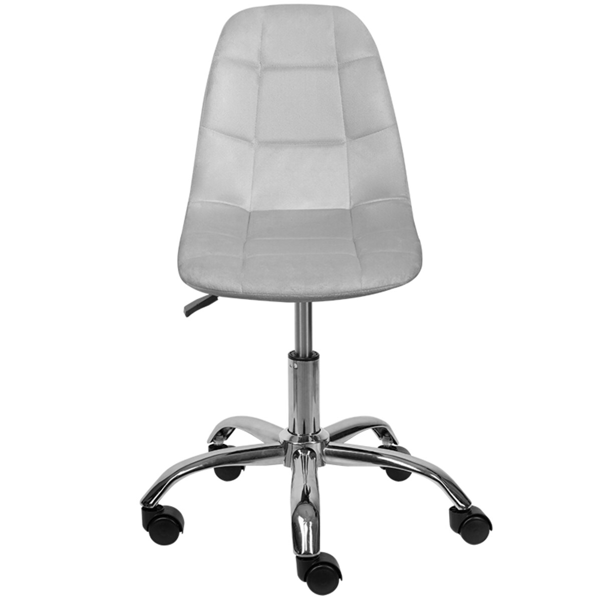 Krzesło biurowe obrotowe nowoczesne pikowane szare