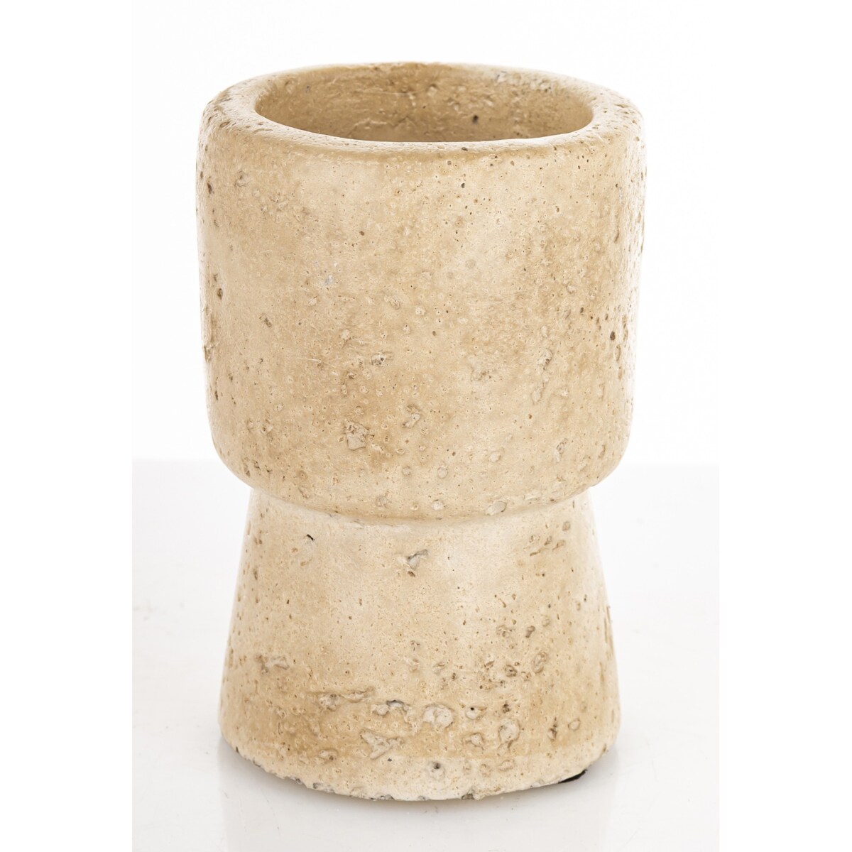 Świecznik cementowy 9x6x6 cm TORING-4 beżowy