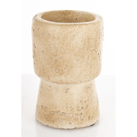 Świecznik cementowy 9x6x6 cm TORING-4 beżowy